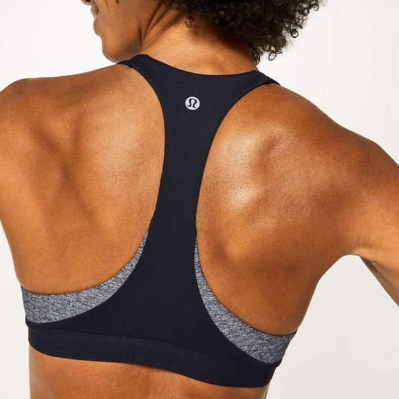 Lululemon Box It Out Sports Bra 4 Black Grey - Picture 2 of 9